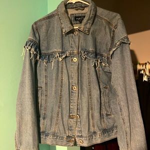 Jean jacket, ruffles